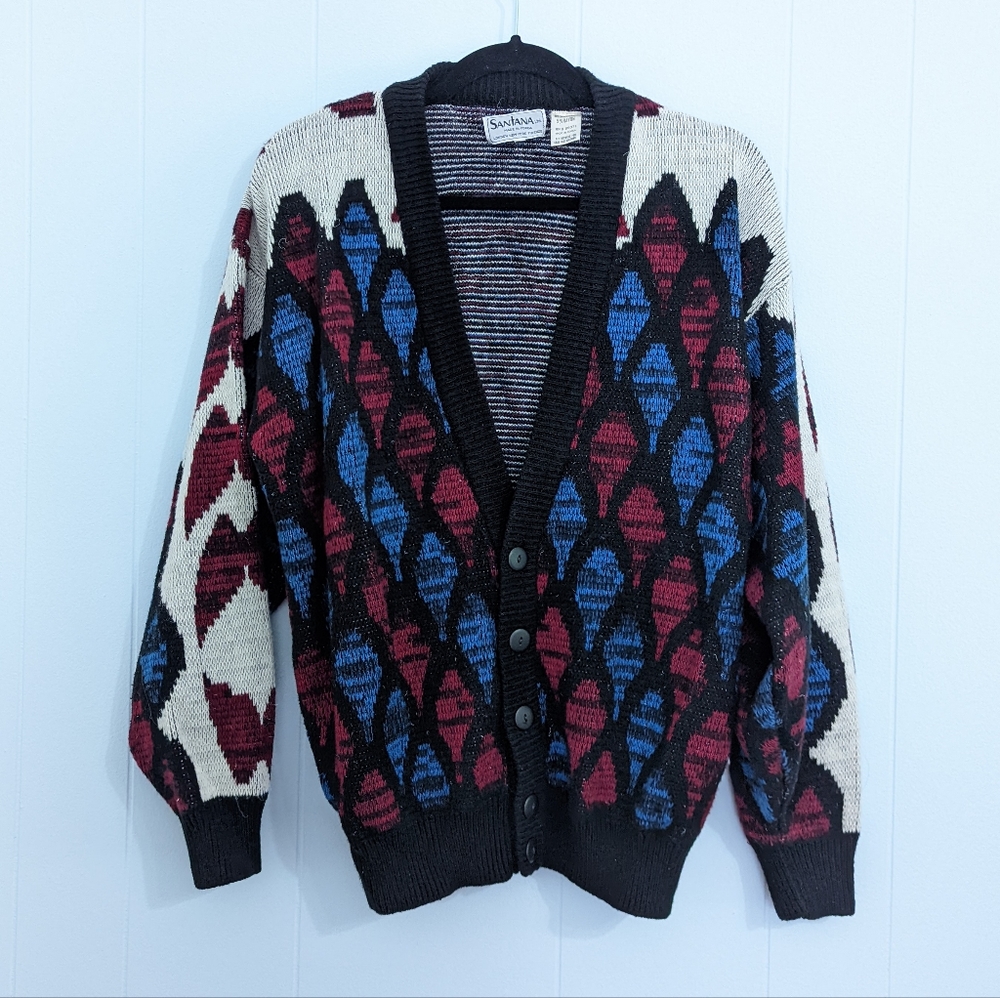 Sears Vintage Multicolor Cardigan Sweater